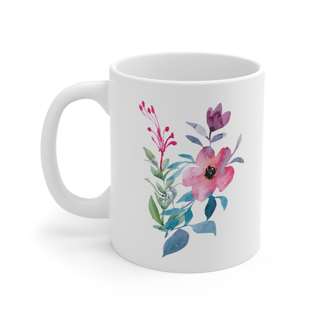 Floral Coffee Mug - Elegant Cup for Nature Lovers | Free Fashion