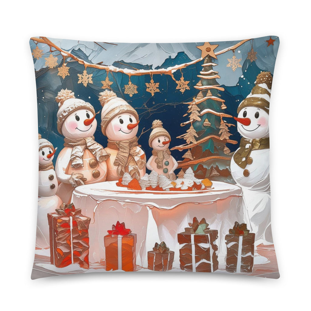 Snowman Christmas Pillow - Double-Sided Holiday Decor