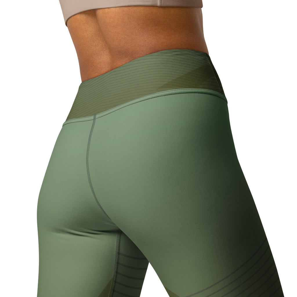 Green Yoga Leggings - High-Waisted Athletic Pants