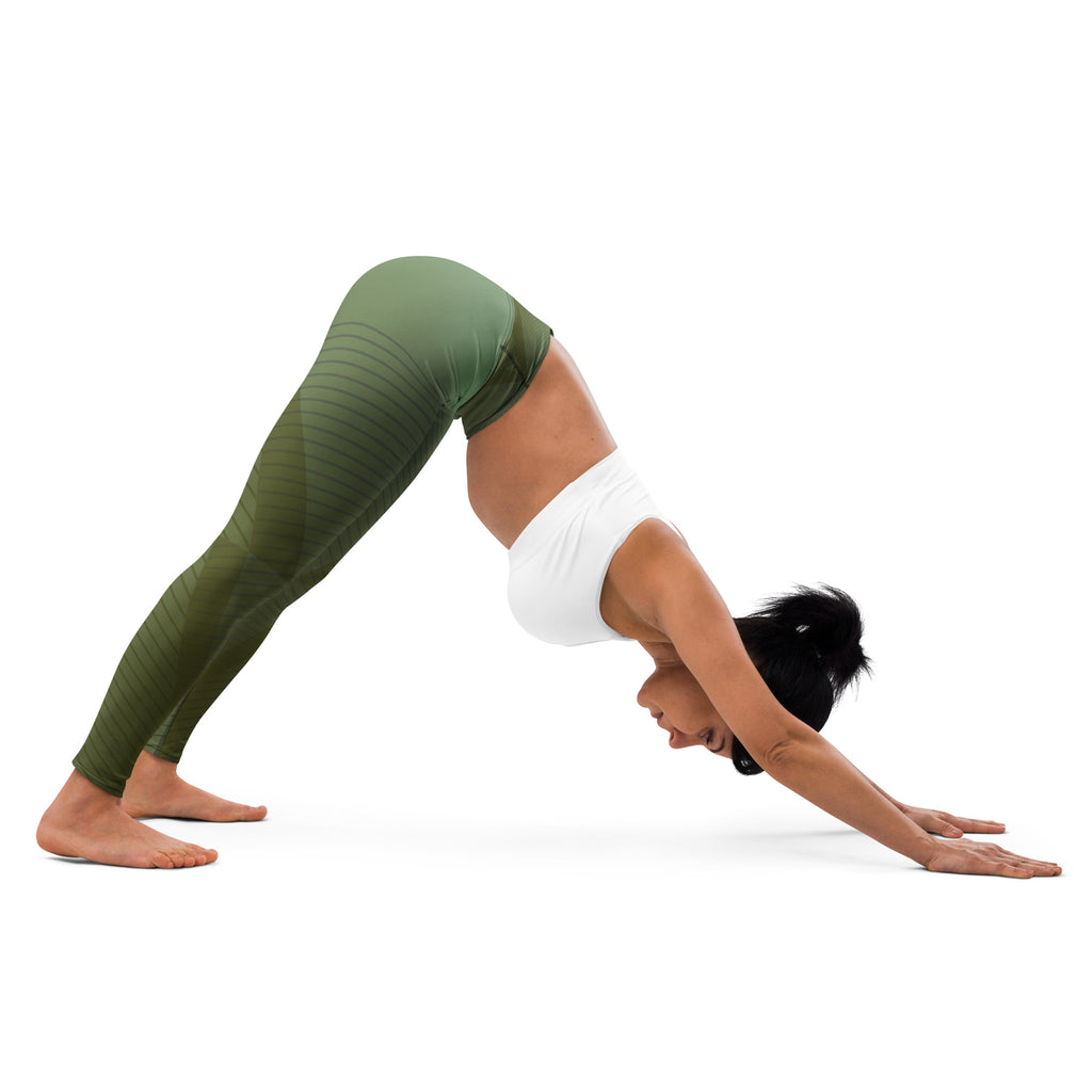 Green Yoga Leggings - High-Waisted Athletic Pants