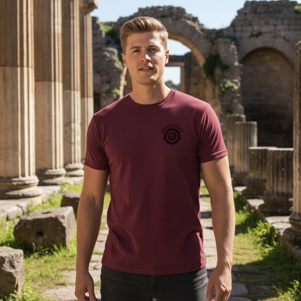 Ancient Wisdom Maroon - Correct Design