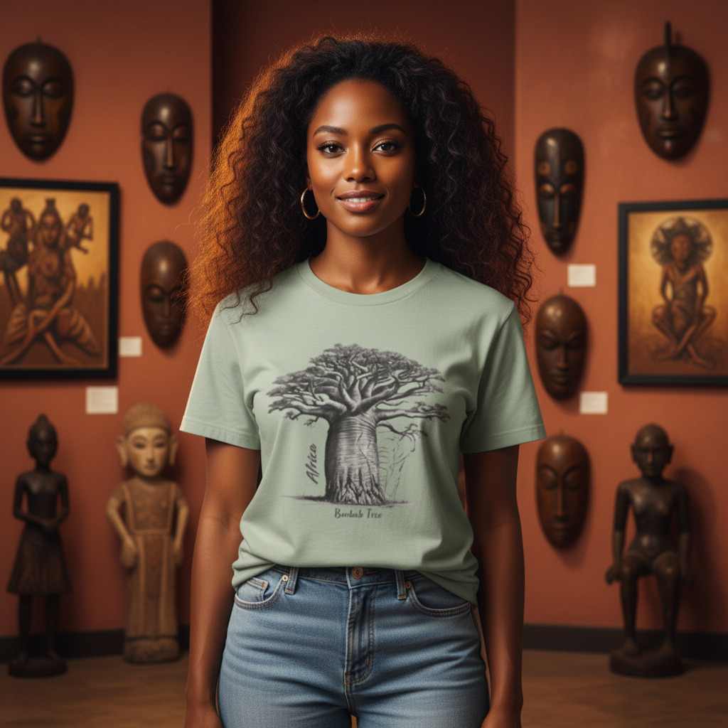 T-shirt épais Baobab Tree - T-shirt unisexe teint en pièce