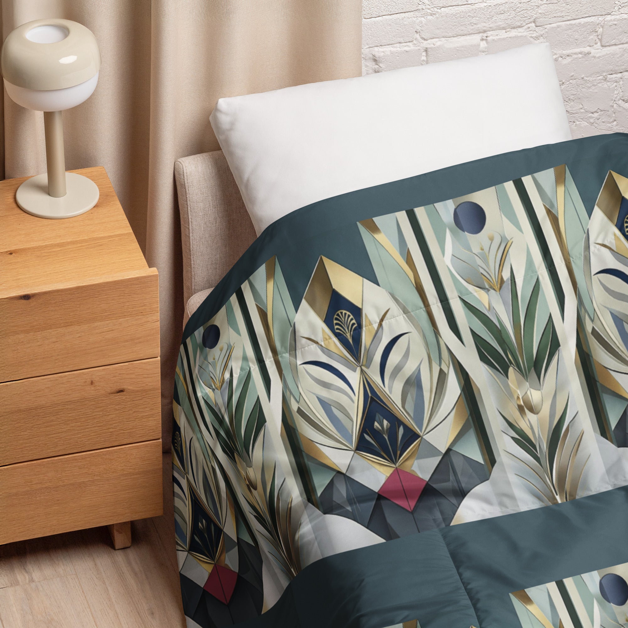 Teal Modern Comforter