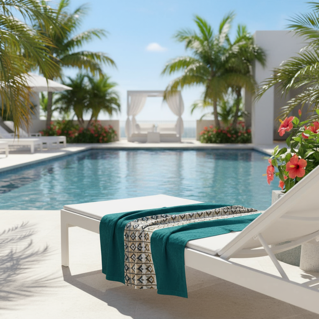 Dark Green Towel Pool