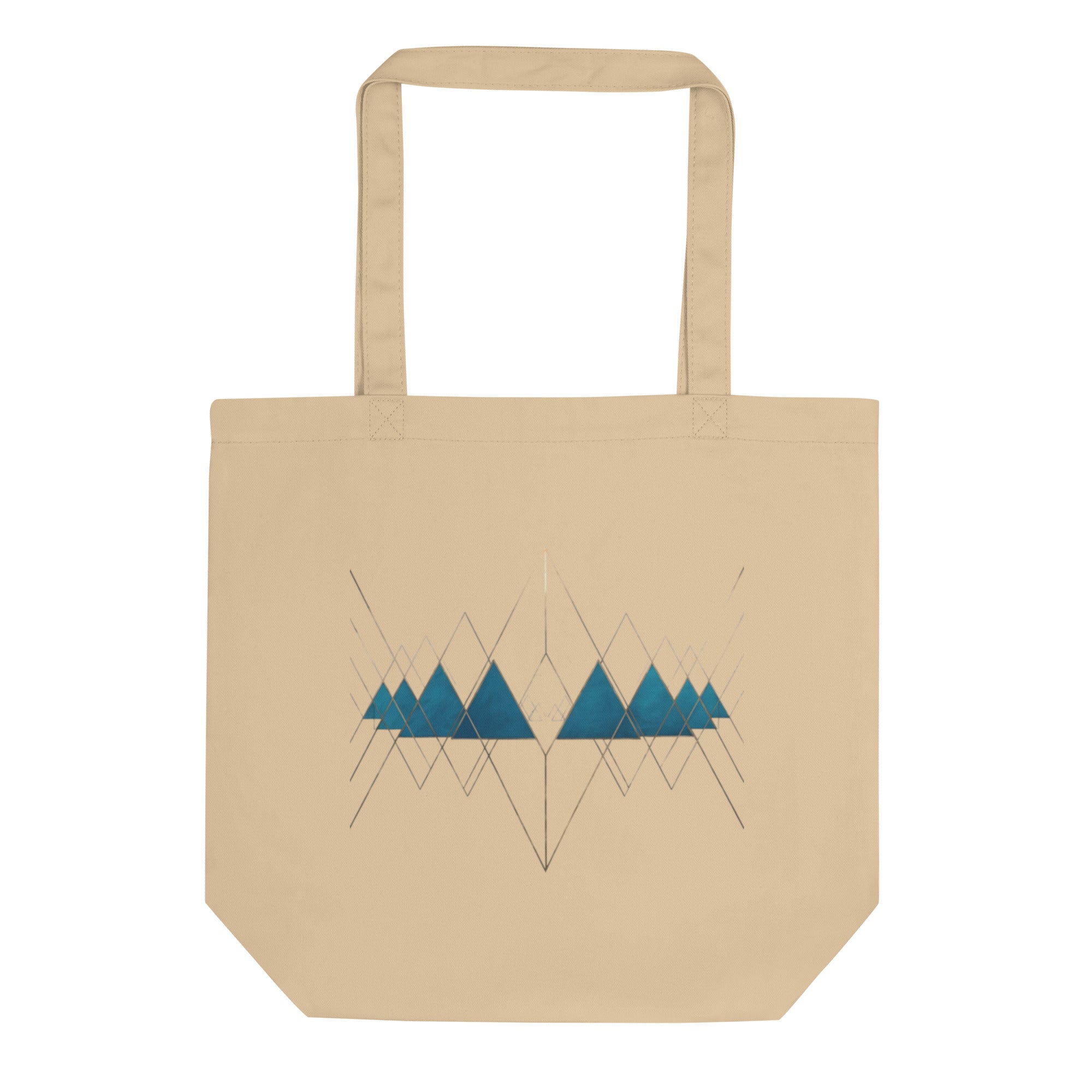 Blue Triangles Eco Tote Bag Lifestyle