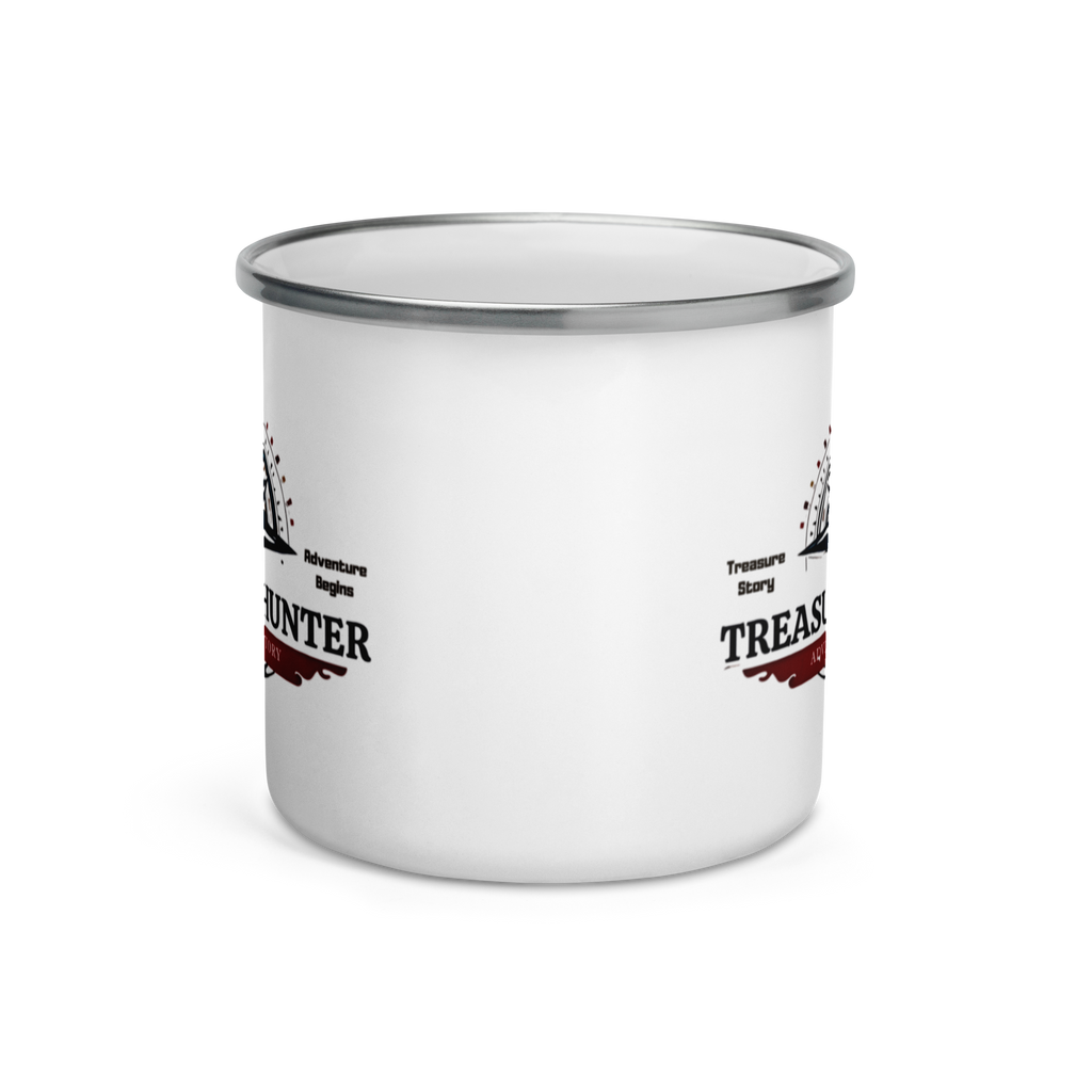 Treasure Hunter Enamel Mug - Adventure Coffee Cup