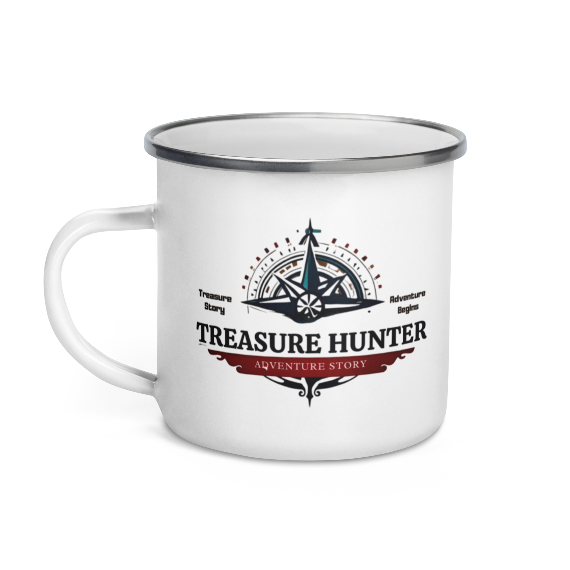 Treasure Hunter Enamel Mug - Adventure Coffee Cup