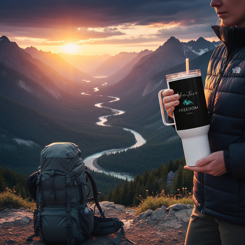 Mug de voyage Aventure Liberté | Design Explorateur Insatiable