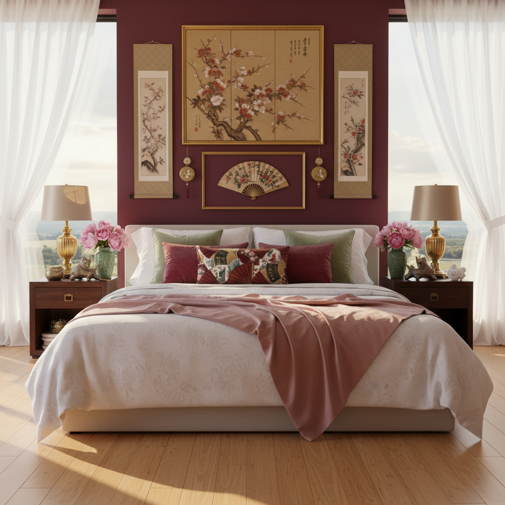 Luxurious Asian bedroom retreat
