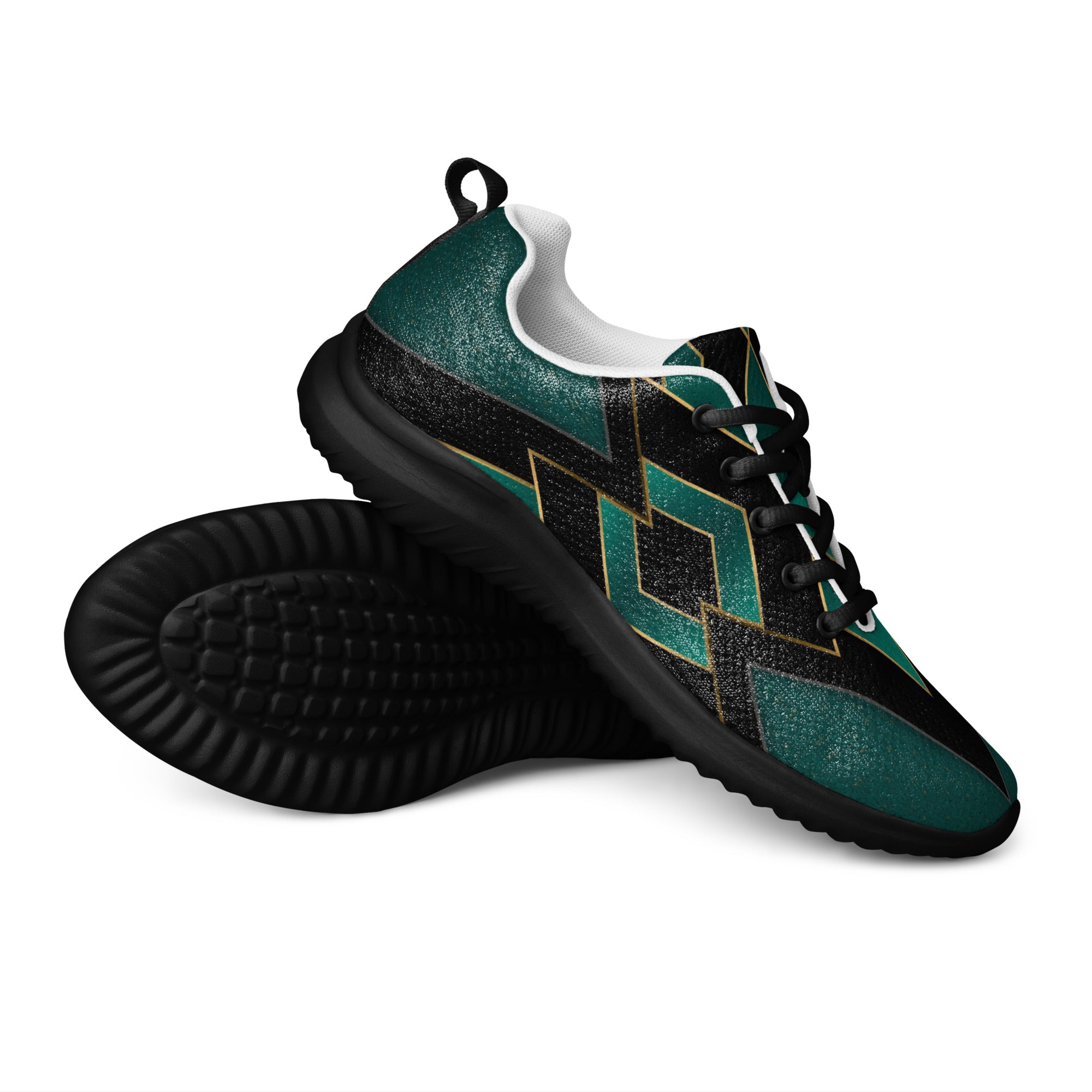 dark green mens athletic shoes 
