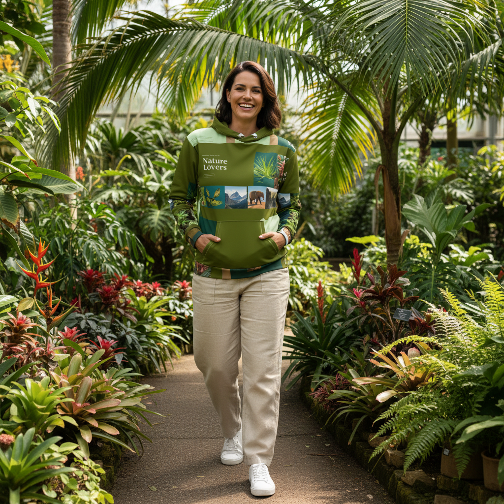 Nature Lovers Hoodie Tropical Garden Outfit