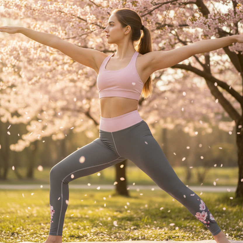Outdoor Yoga Cherry Blossom