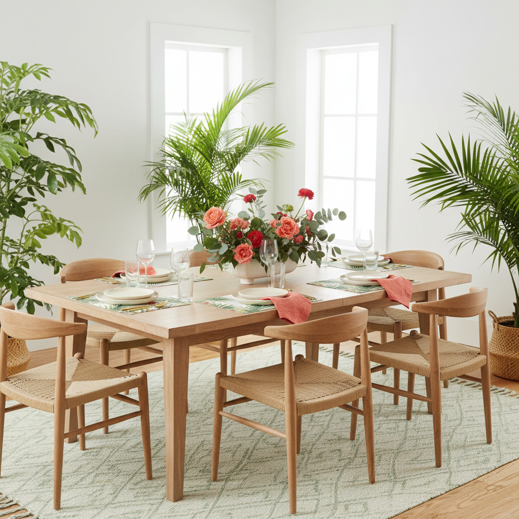 Palm Leaves Hearts Placemat - Dining Room