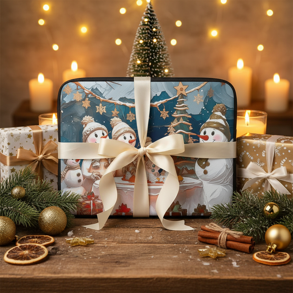 Snowman Laptop Sleeve as Christmas Gift