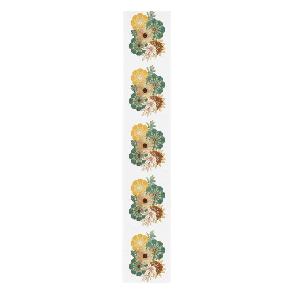  floral table runner in bohemian style 

