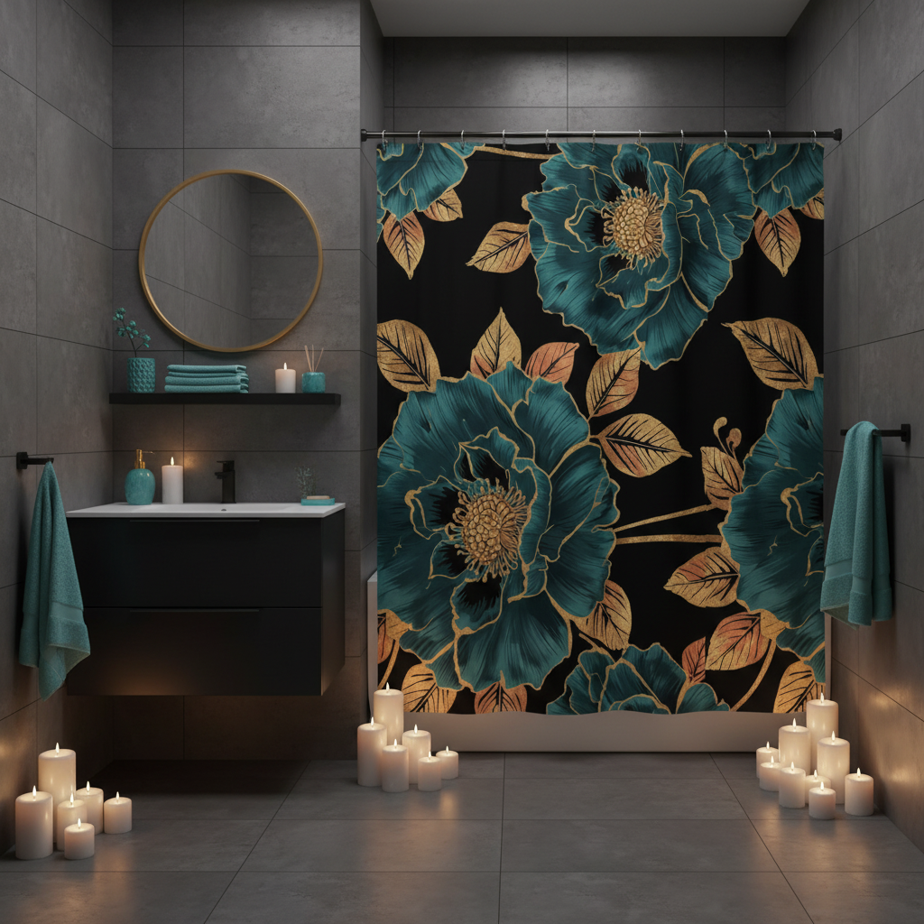 Tmavá luxusní koupelna 1