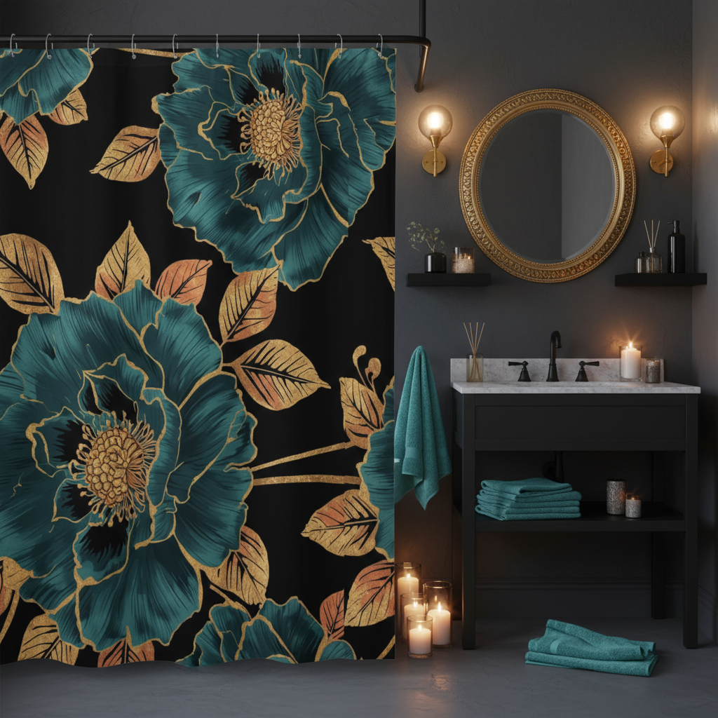 Tmavá luxusní koupelna 2