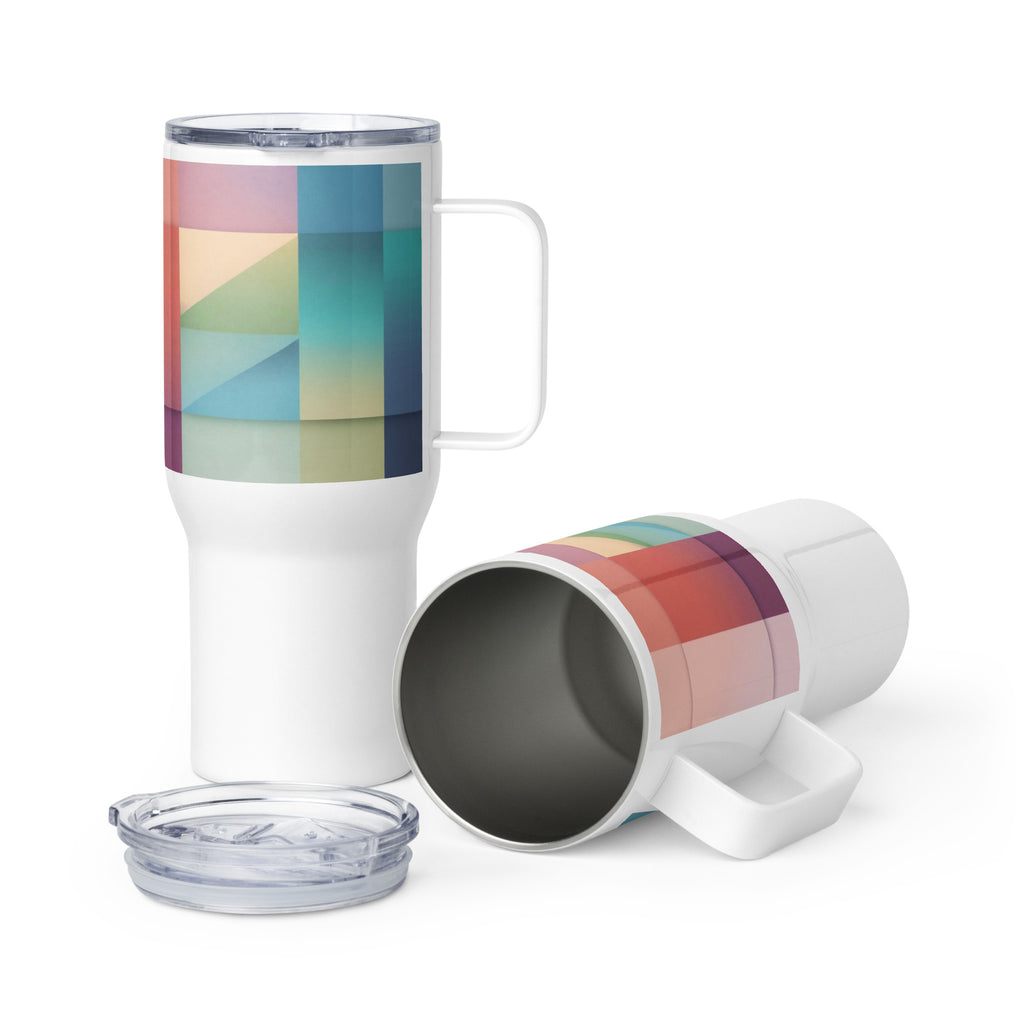 Colorful Travel Mug with Handle - Insulated Stainless Steel | Free Fashion Spirit