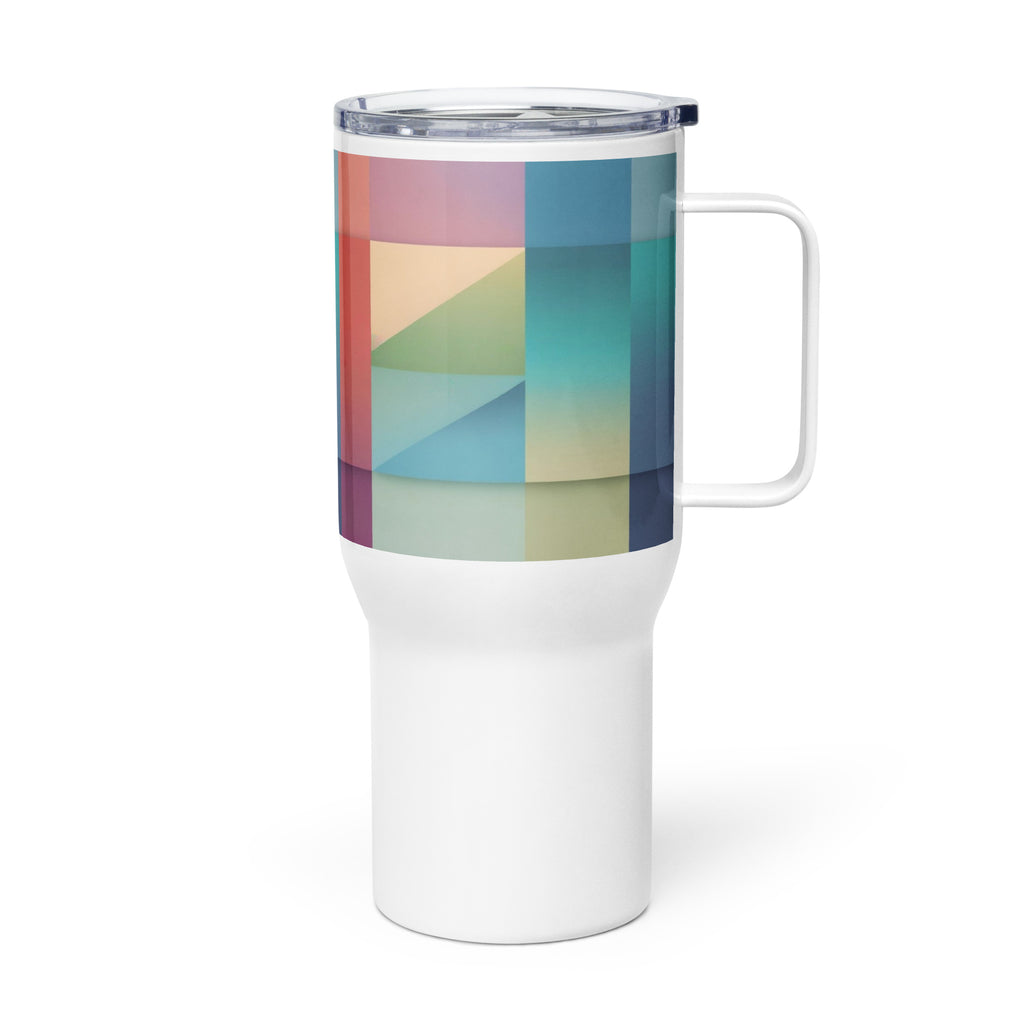  Colorful Travel Mug with Handle - Insulated Stainless Steel | Free Fashion Spirit