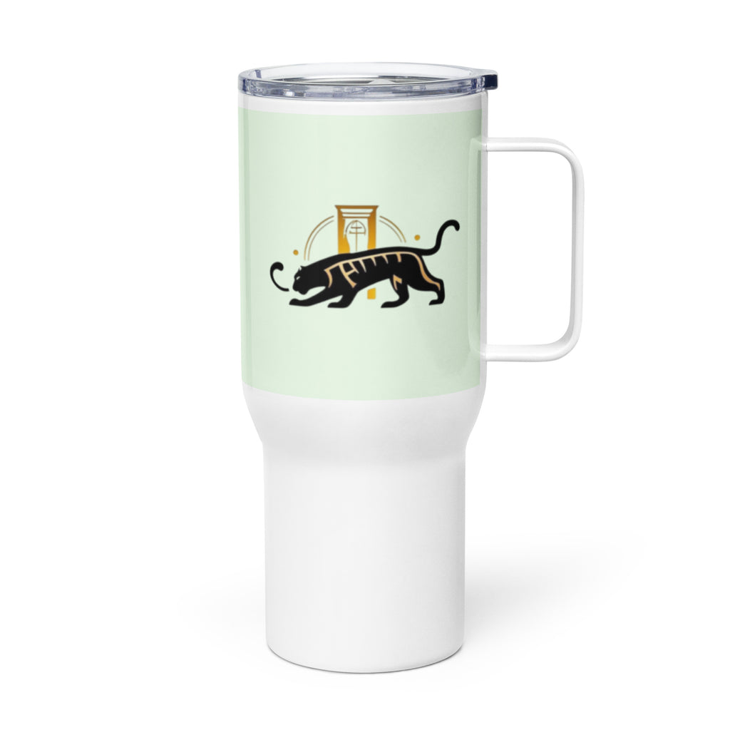 Big Cat Travel Mug Lifestyle - Warm Positive Vibes