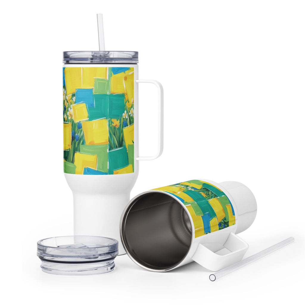 Spring Travel Mug with Handle - Fresh Seasonal Coffee Cup