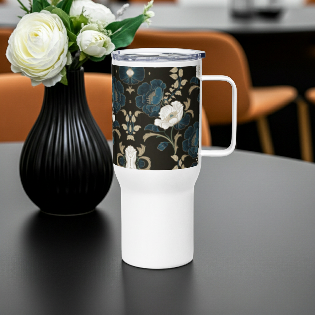 Mug de voyage Big Flowers avec anse