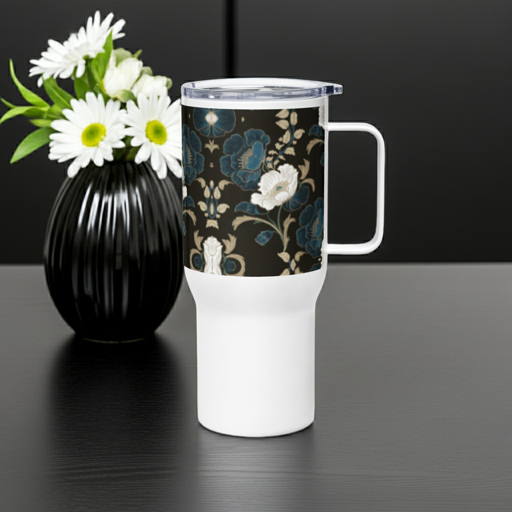 Mug de voyage Big Flowers avec anse
