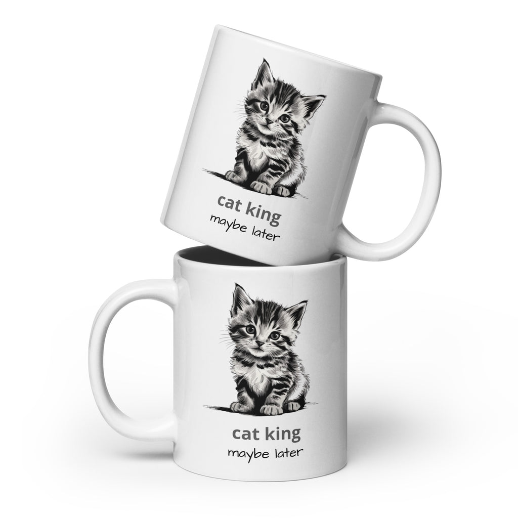 Cute Cat White glossy mug