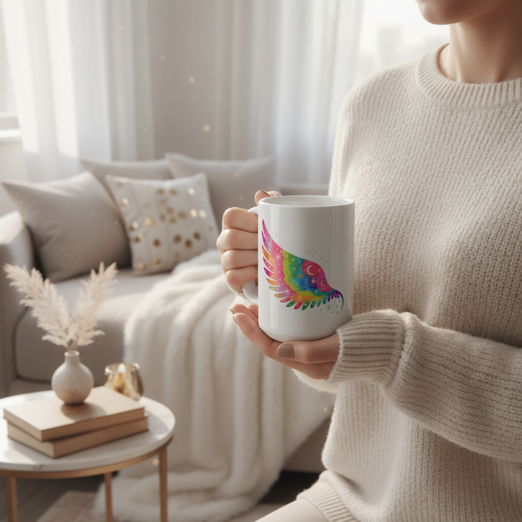 White Wing Mug Lifestyle